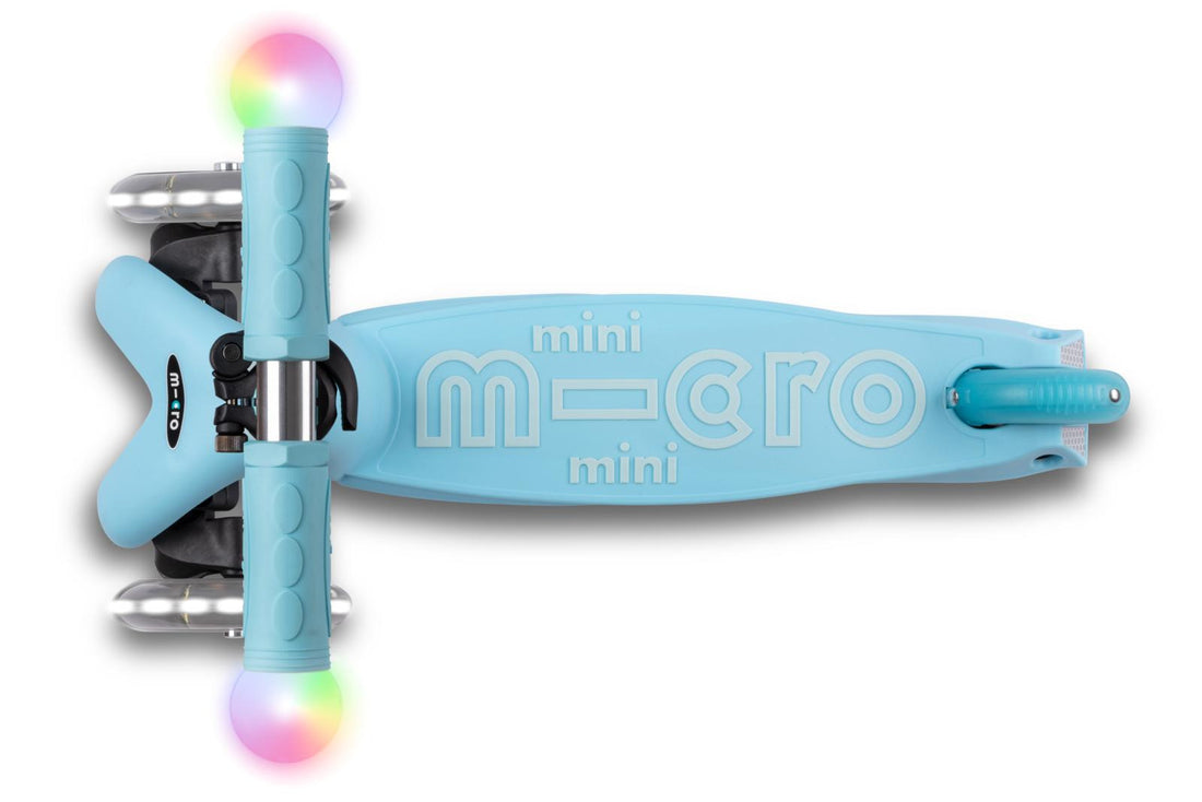 Patinete progresivo 1-6 años micro nini2grow deluxe magic led azúl- micro mmd358
