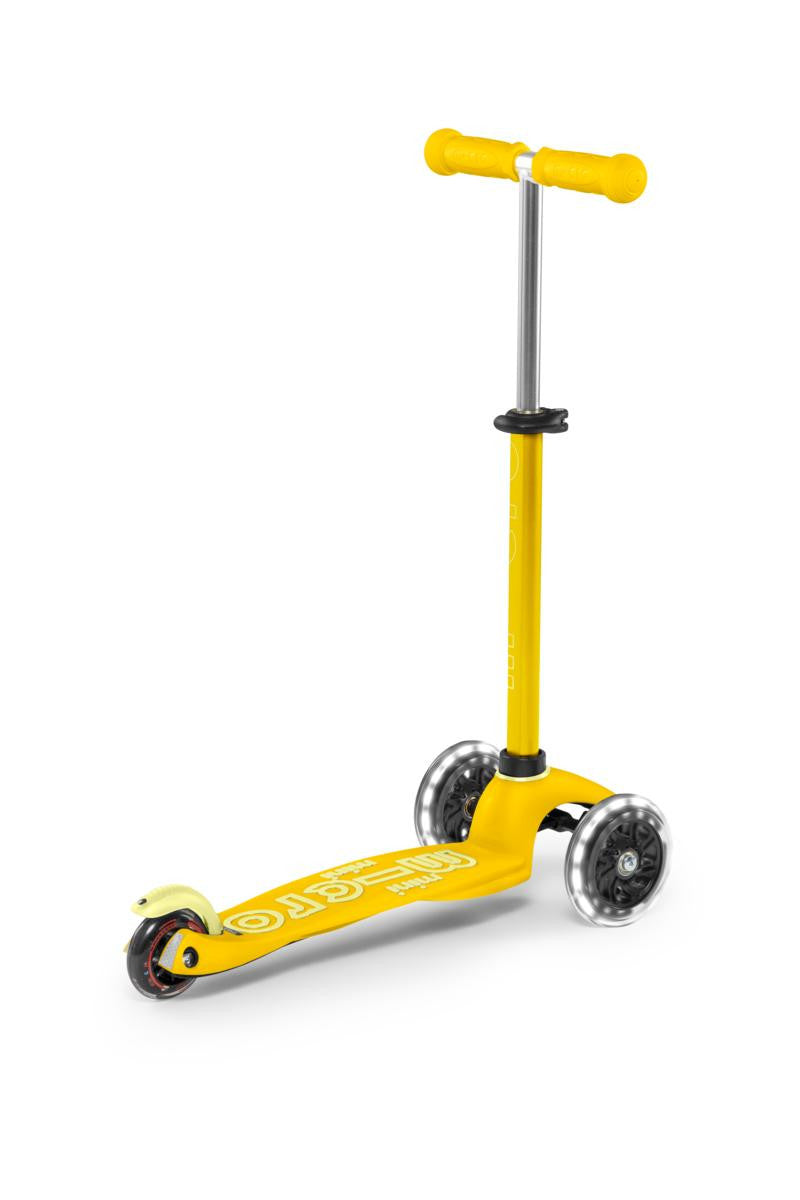 Patinete micro mini Deluxe Led Amarillo - Micro MMD053