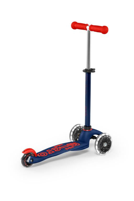 Patinete Micro Mini Deluxe Led Azul/Rojo - Micro MMD118