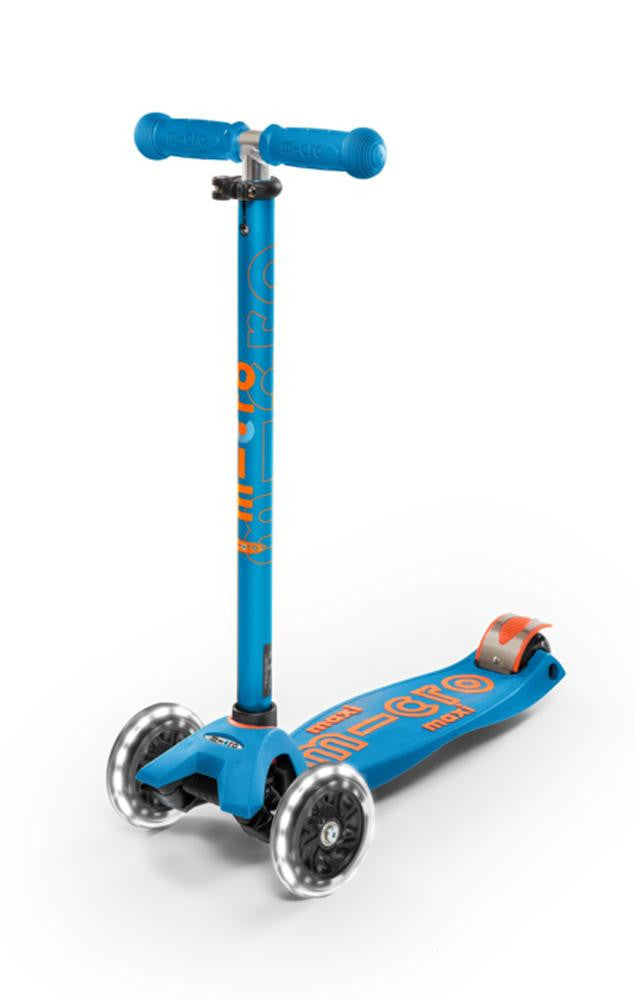 Patinete maxi deluxe, luces led,niños 5-12 años,color Azúl Caribe - Micro MMD085. Recibelo en 24h