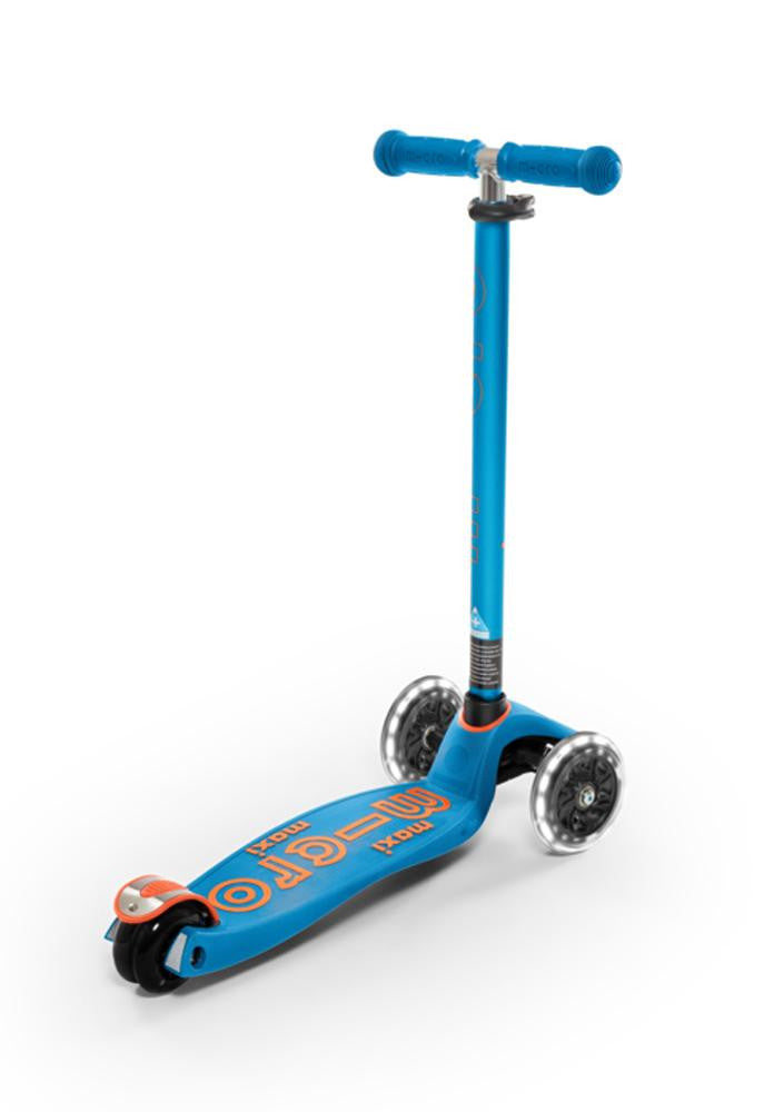 Patinete maxi deluxe, luces led,niños 5-12 años,color Azúl Caribe - Micro MMD085. Recibelo en 24h