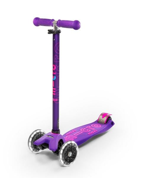 Patinete maxi deluxe, luces led,niños 5-12 años,color Lila - Micro MMD066
