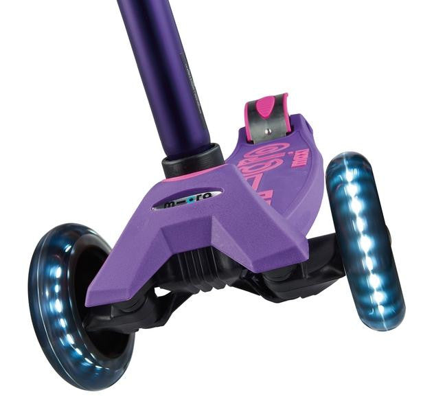 Patinete maxi deluxe, luces led,niños 5-12 años,color Lila - Micro MMD066