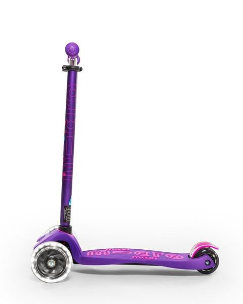 Patinete maxi deluxe, luces led,niños 5-12 años,color Lila - Micro MMD066