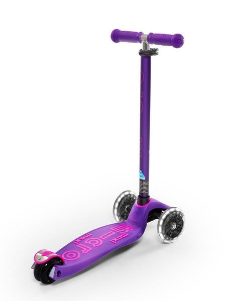 Patinete maxi deluxe, luces led,niños 5-12 años,color Lila - Micro MMD066