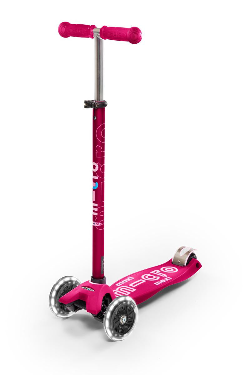 Patinete maxi deluxe, luces led,niños 5-12 años,color Rosa - Micro MMD077