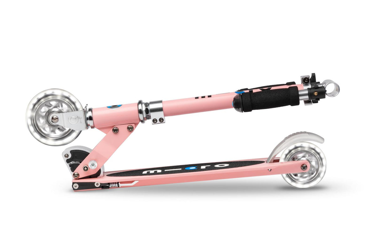 Patinete Micro Rosa pastel Forest Led Plegable y Regulable en altura - Micro SA0235