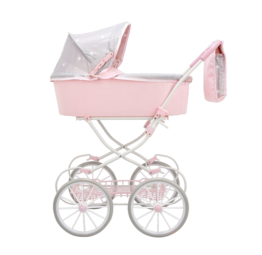 Carricoche para muñecas con Capota y Bolso Emma - Arias 40620