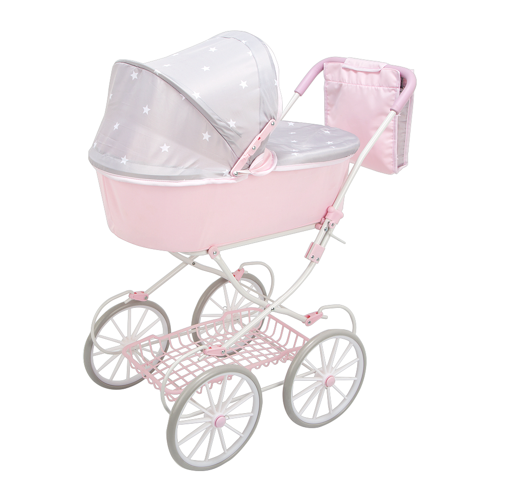 Carricoche para muñecas con Capota y Bolso Emma - Arias 40620