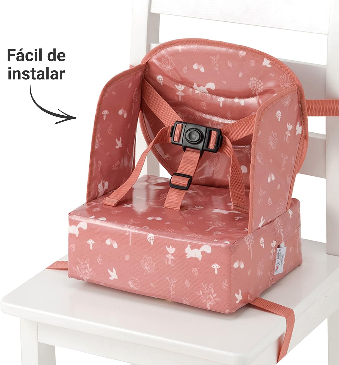 Silla elevadora para bebe easy up bosque rosa - babytolove 304102