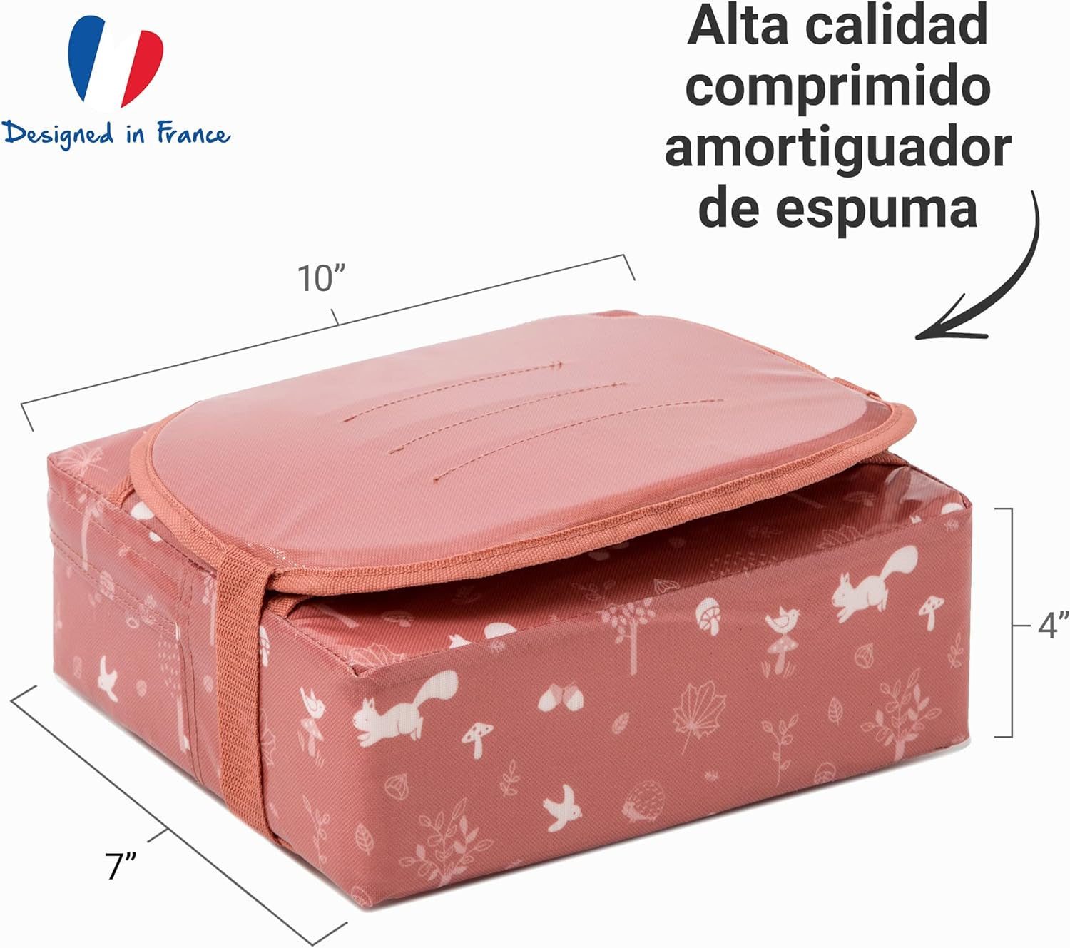 Silla elevadora para bebe easy up bosque rosa - babytolove 304102