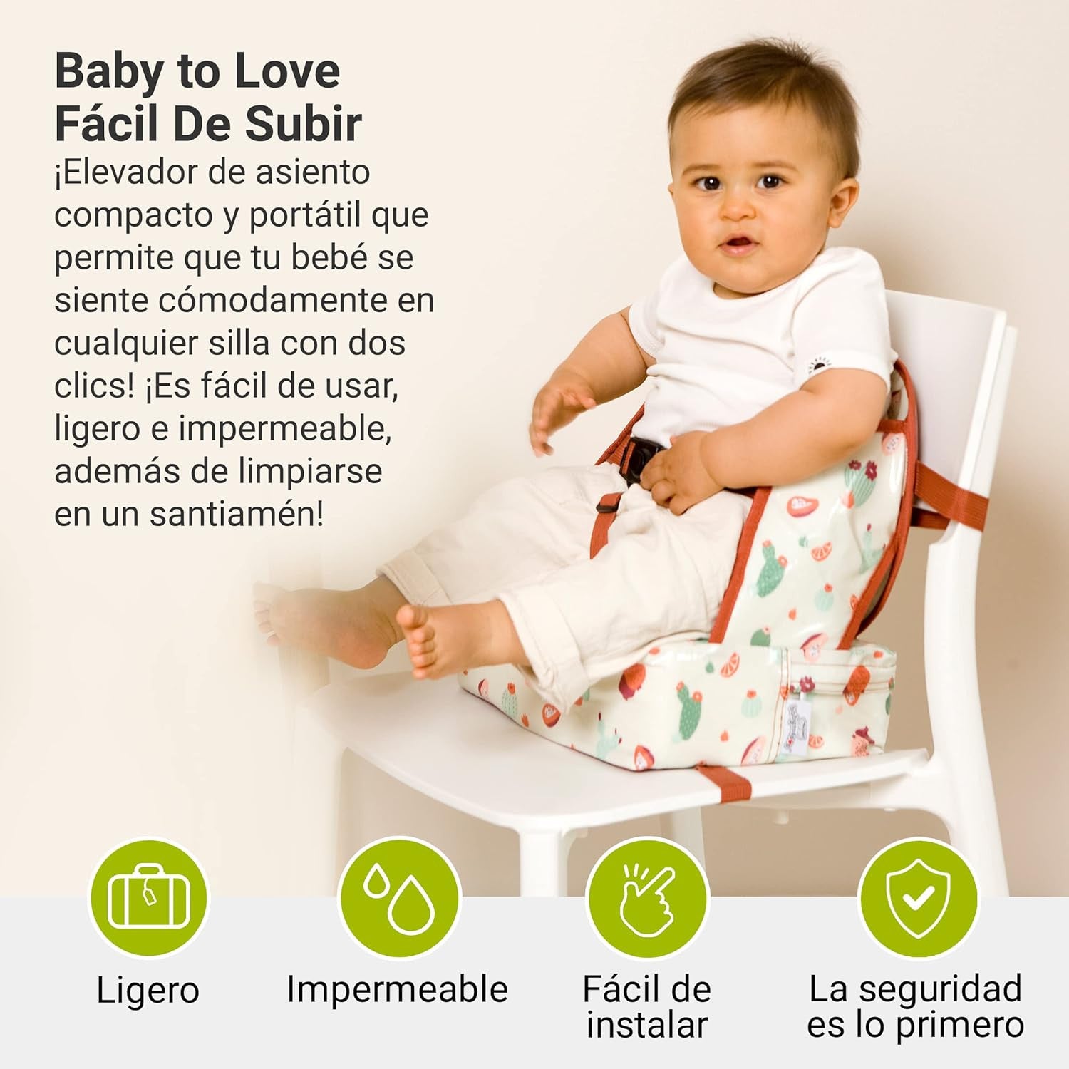 Silla elevadora para bebe Easy UP Cactus Garden - BabyToLove 304119