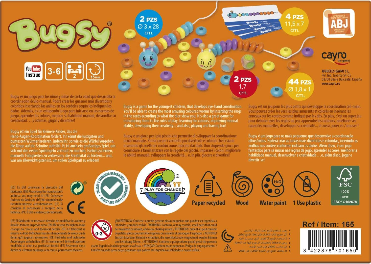 Juego educativo para aprender a sumar y restar Bugsy - Cayro 165