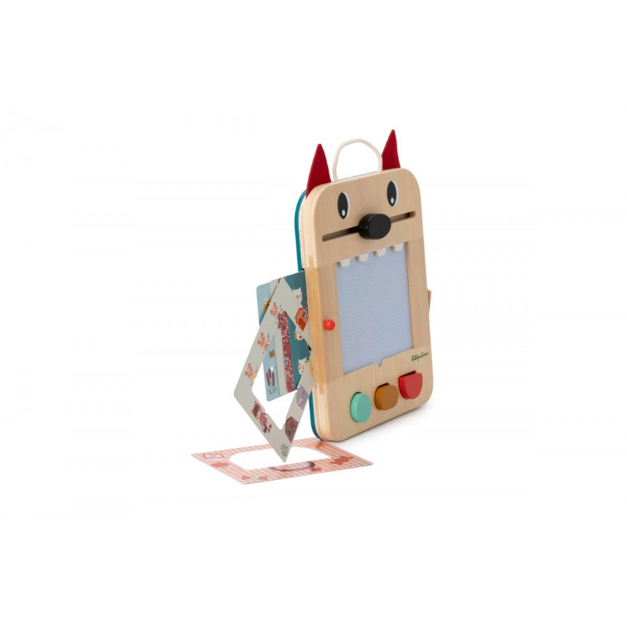 Con la Pizarra mágica Louis, no hay límites para tu imaginación. Crea, borra y vuelve a crear otro dibujo- Lilliputiens 83473