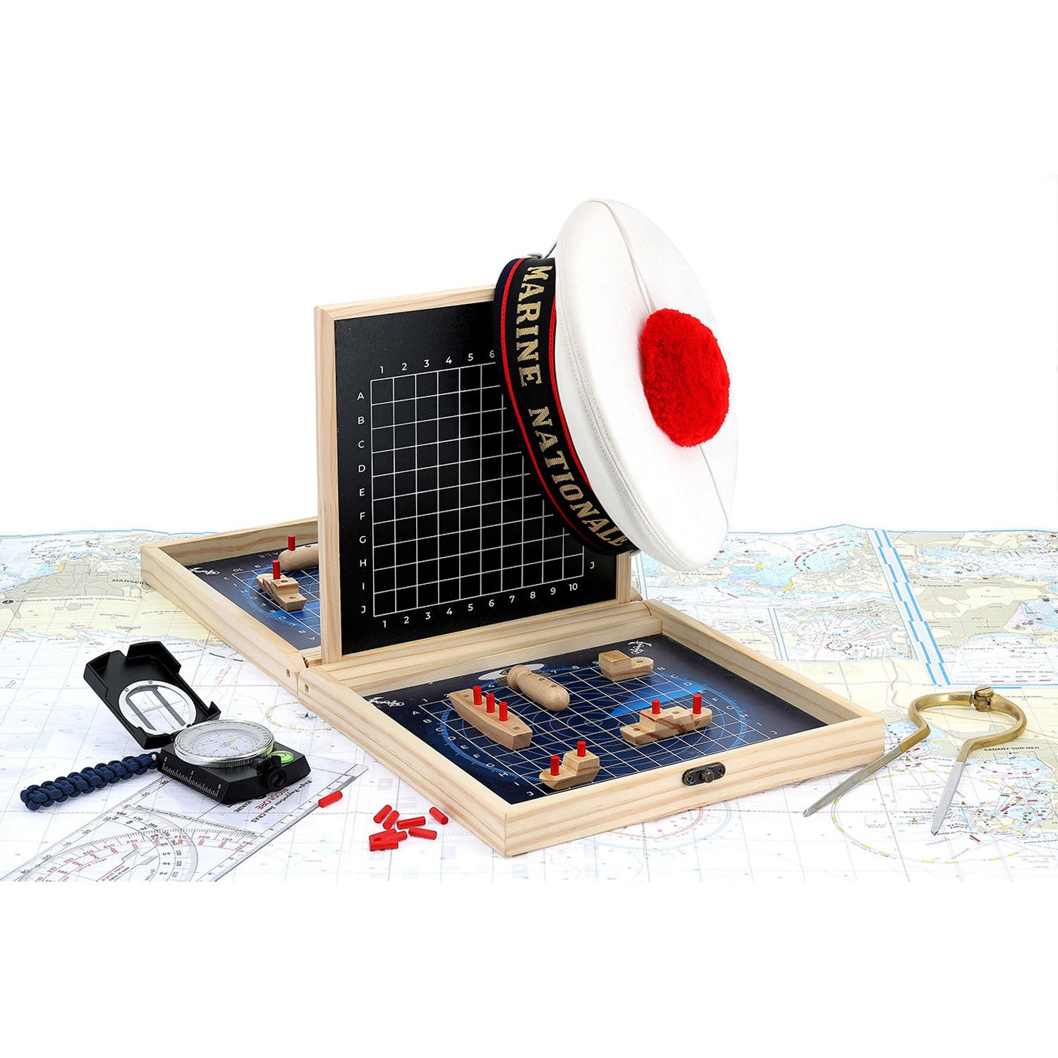 Juego de mesa educativo Hundir La Flota Armada Francesa- Vilac 9307