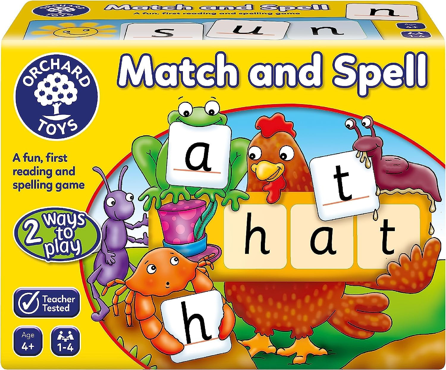 Juego de mesa educativo Match and Spell de Orchard Toys para aprender inglés en Educar Jugando