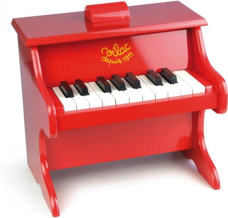 Piano rojo de 18 teclas con partituras - Vilac 8317