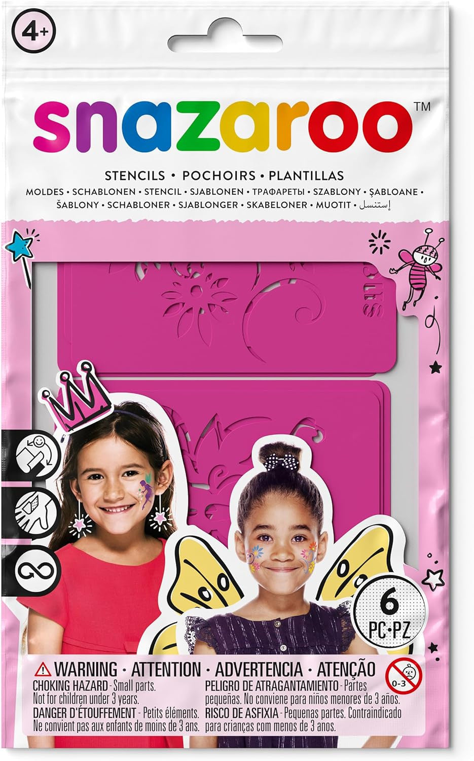 Plantillas de Pintura Facial Fantasía set 6 - Snazaroo