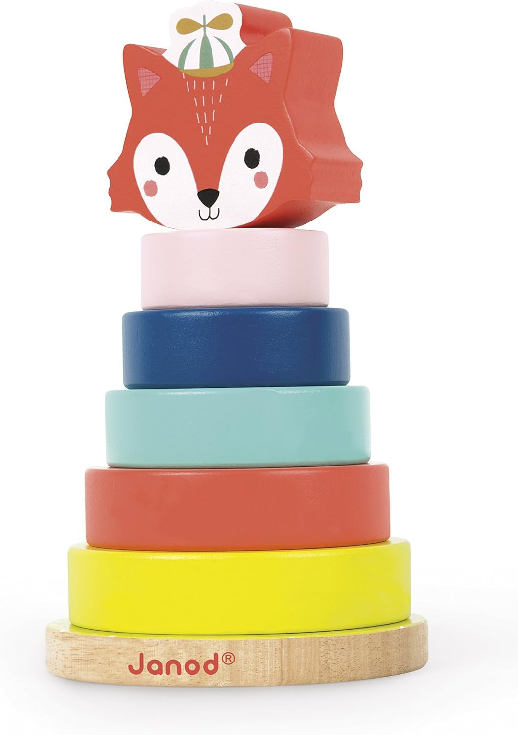 Torre Apilable de madera Baby Forest Zorro - Janod J08014