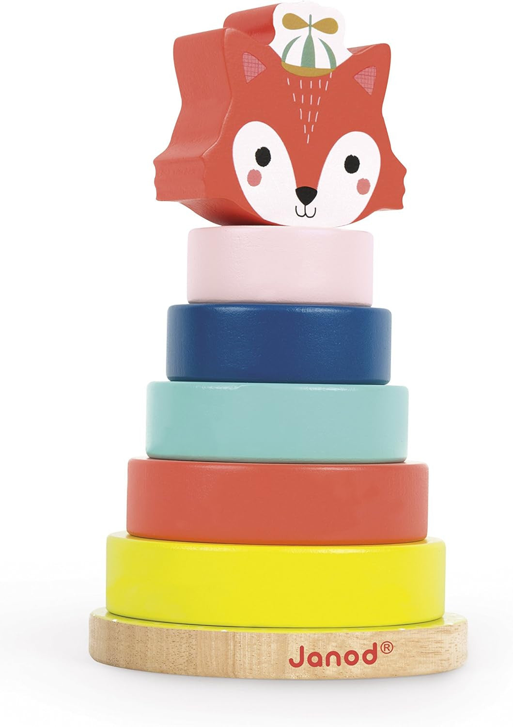 Torre Apilable de madera Baby Forest Zorro - Janod J08014