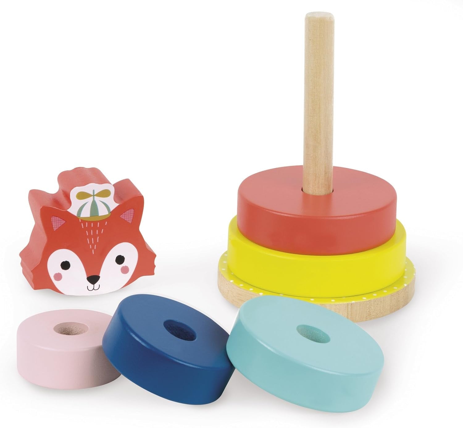 Torre Apilable de madera Baby Forest Zorro - Janod J08014