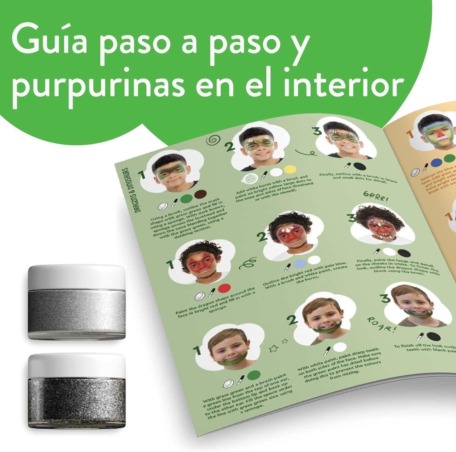 Pintura acrílica set de maquillaje de fiesta,carnaval,ocasion especial - snazaroo 6129451