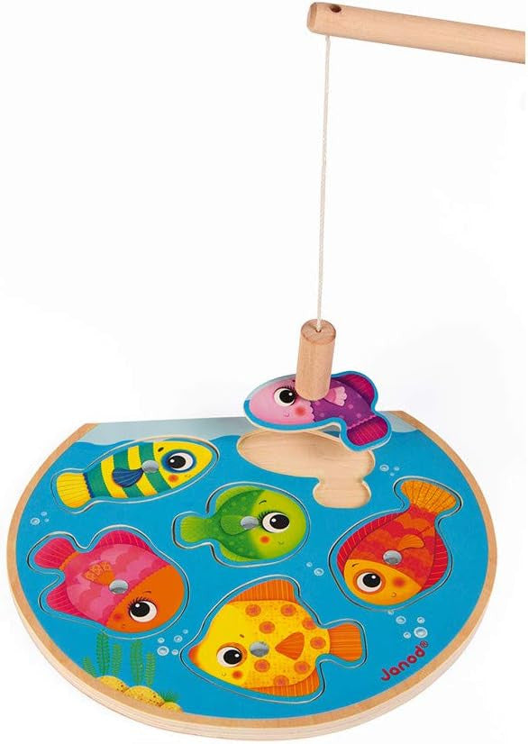 Puzle Magnético / Juego de Pesca Speedy Fish de madera - Janod J07088