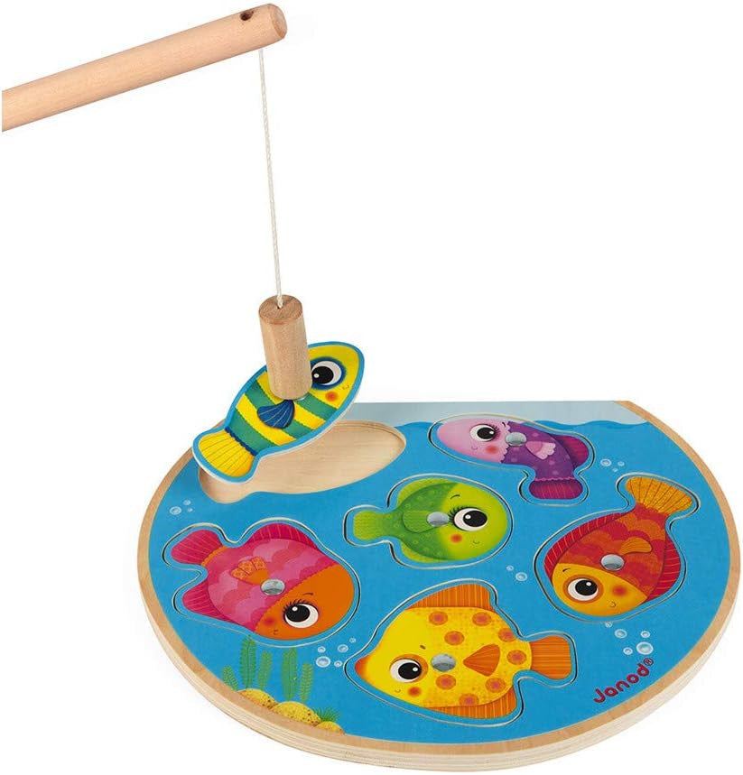 Puzle Magnético / Juego de Pesca Speedy Fish de madera - Janod J07088
