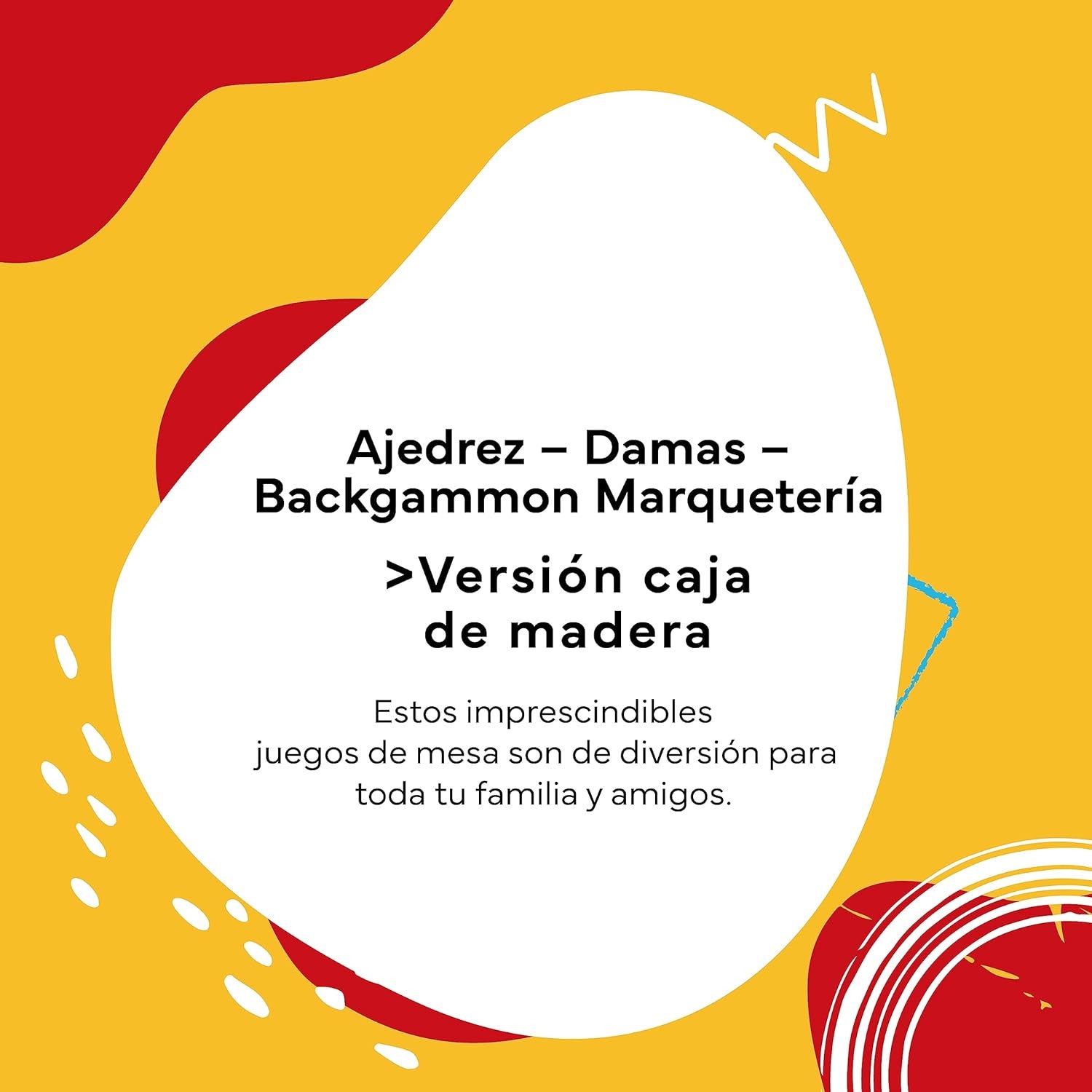 Juego de mesa 3 en 1 Damas - Ajedrez y Backgammon Marquetería - Caryro 603