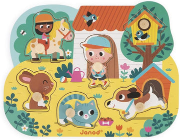 Puzle de madera El Campo - Primeria Infancia - 6 piezas - Janod J07107