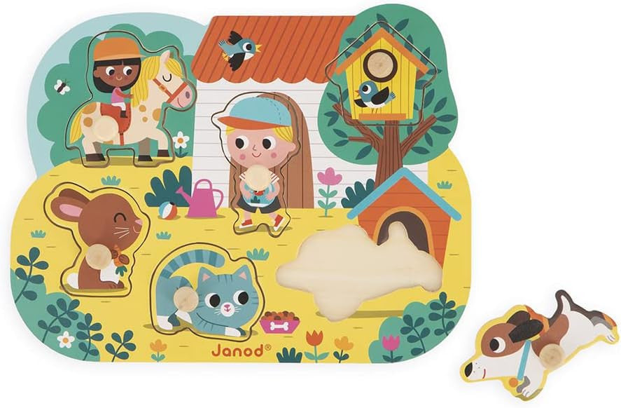 Puzle de madera El Campo - Primeria Infancia - 6 piezas - Janod J07107