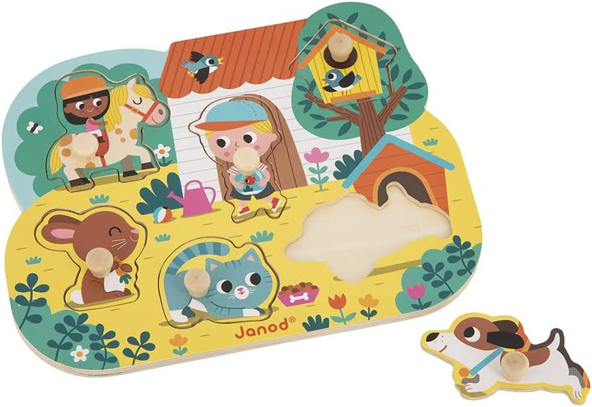 Puzle de madera El Campo - Primeria Infancia - 6 piezas - Janod J07107