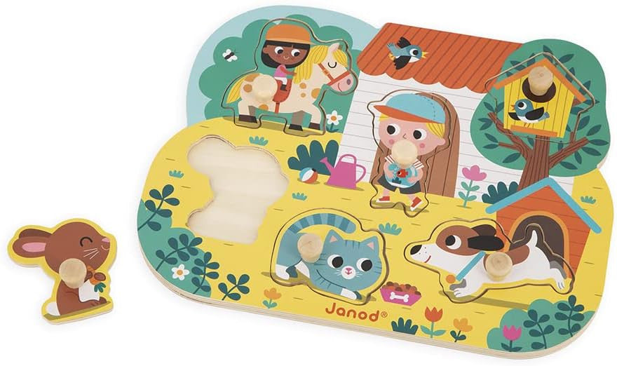 Puzle de madera El Campo - Primeria Infancia - 6 piezas - Janod J07107