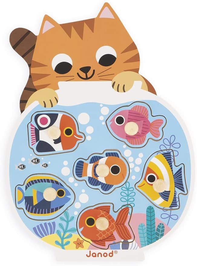 Puzle de madera Acuario  - Mi primera infancia - 6 piezas - Janod J07109