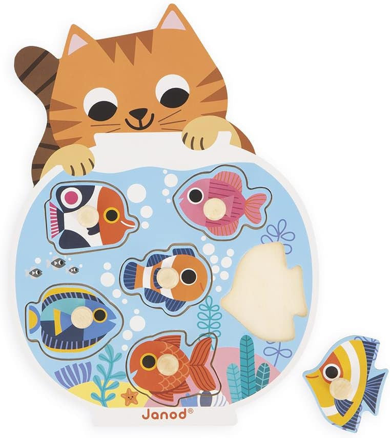 Puzle de madera Acuario  - Mi primera infancia - 6 piezas - Janod J07109