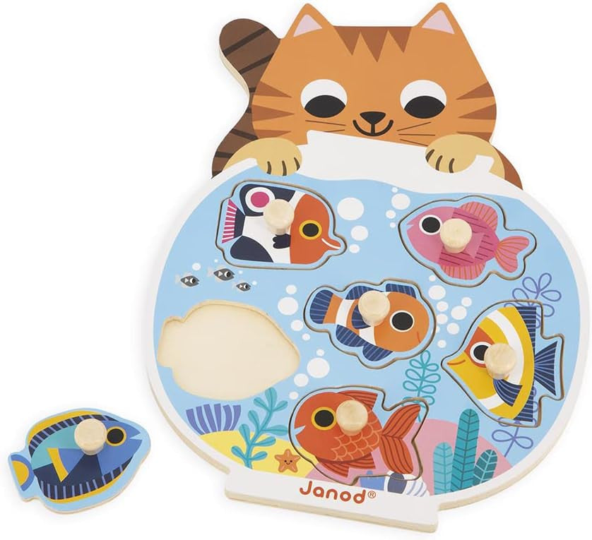 Puzle de madera Acuario  - Mi primera infancia - 6 piezas - Janod J07109