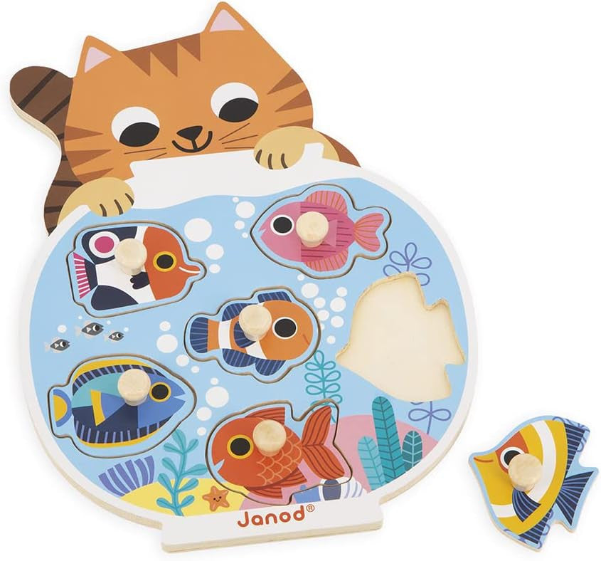 Puzle de madera Acuario  - Mi primera infancia - 6 piezas - Janod J07109