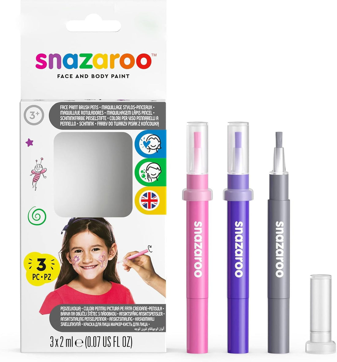 Set de 3 rotuladores de Maquillaje de Fantasía corporal - Snazaroo