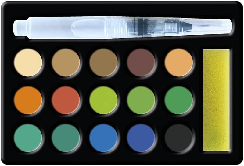 Juego de manualidades Pintura por números Acuarela Animales del Bosque - J07983