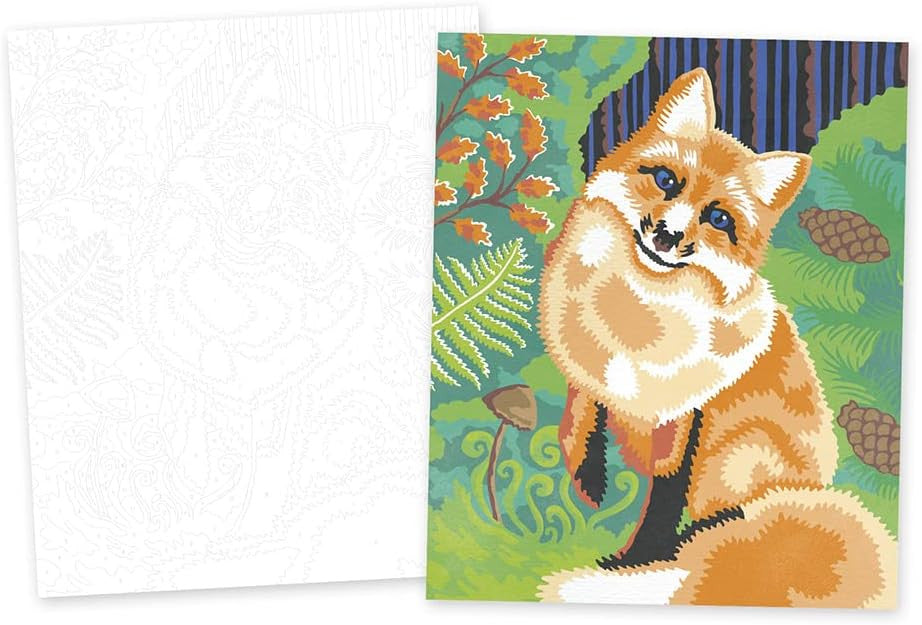 Juego de manualidades Pintura por números Acuarela Animales del Bosque - J07983