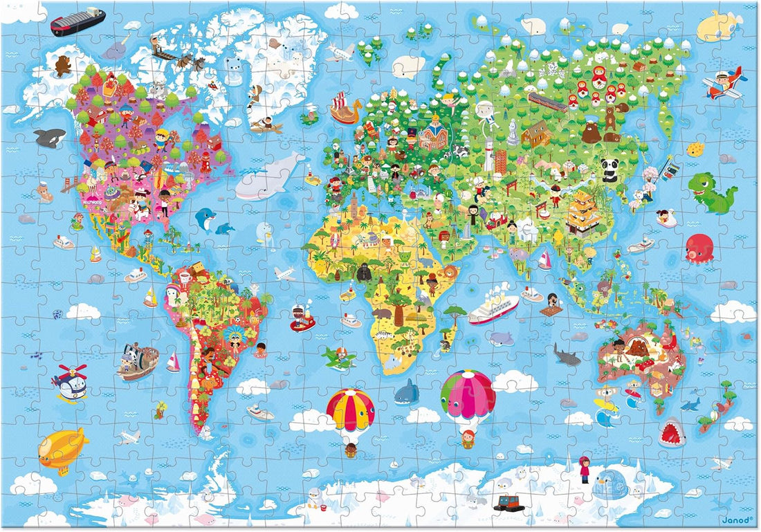 Puzzle Gigante del Mundo 300 piezas - Janod J02549