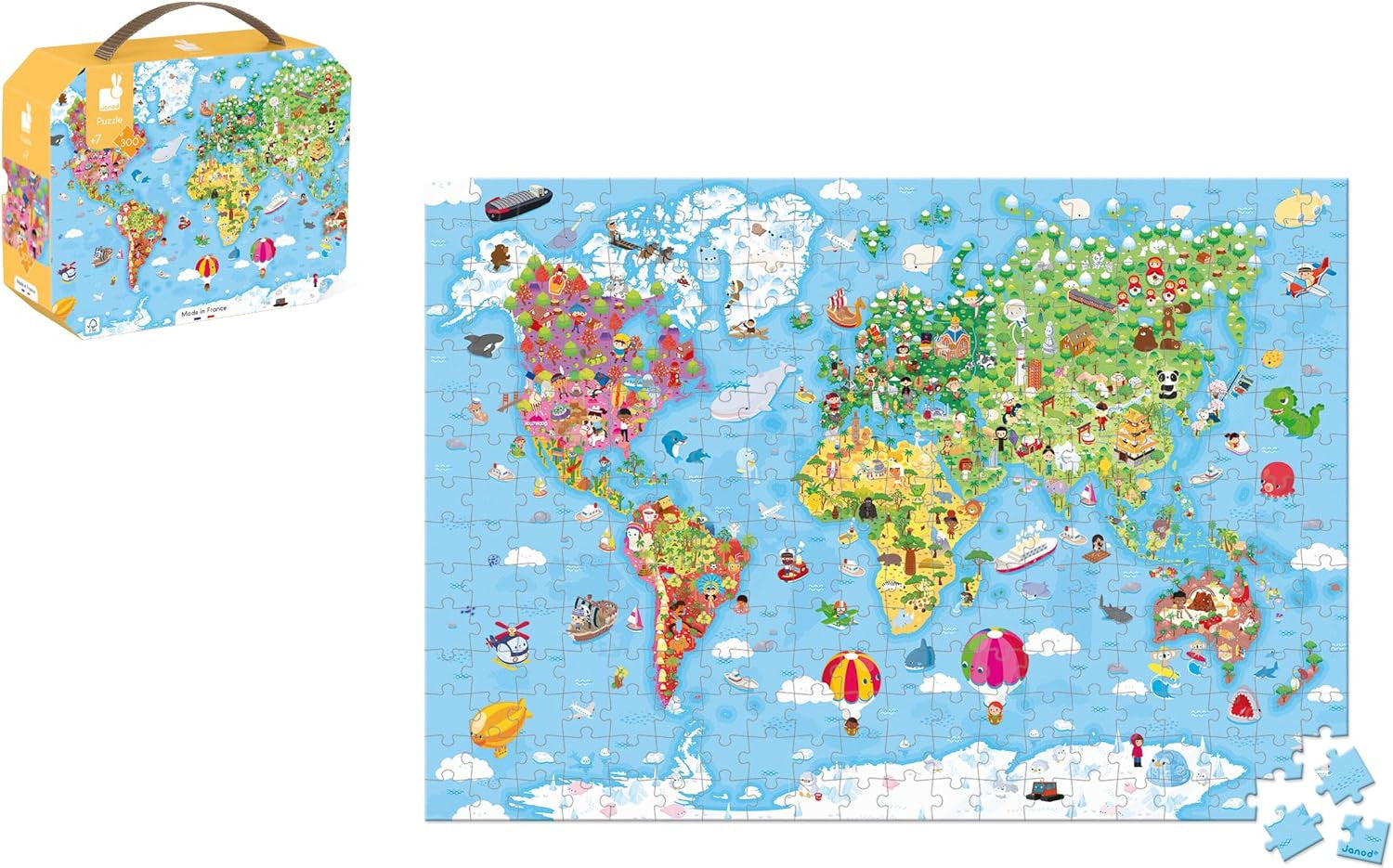 Puzzle Gigante del Mundo 300 piezas - Janod J02549