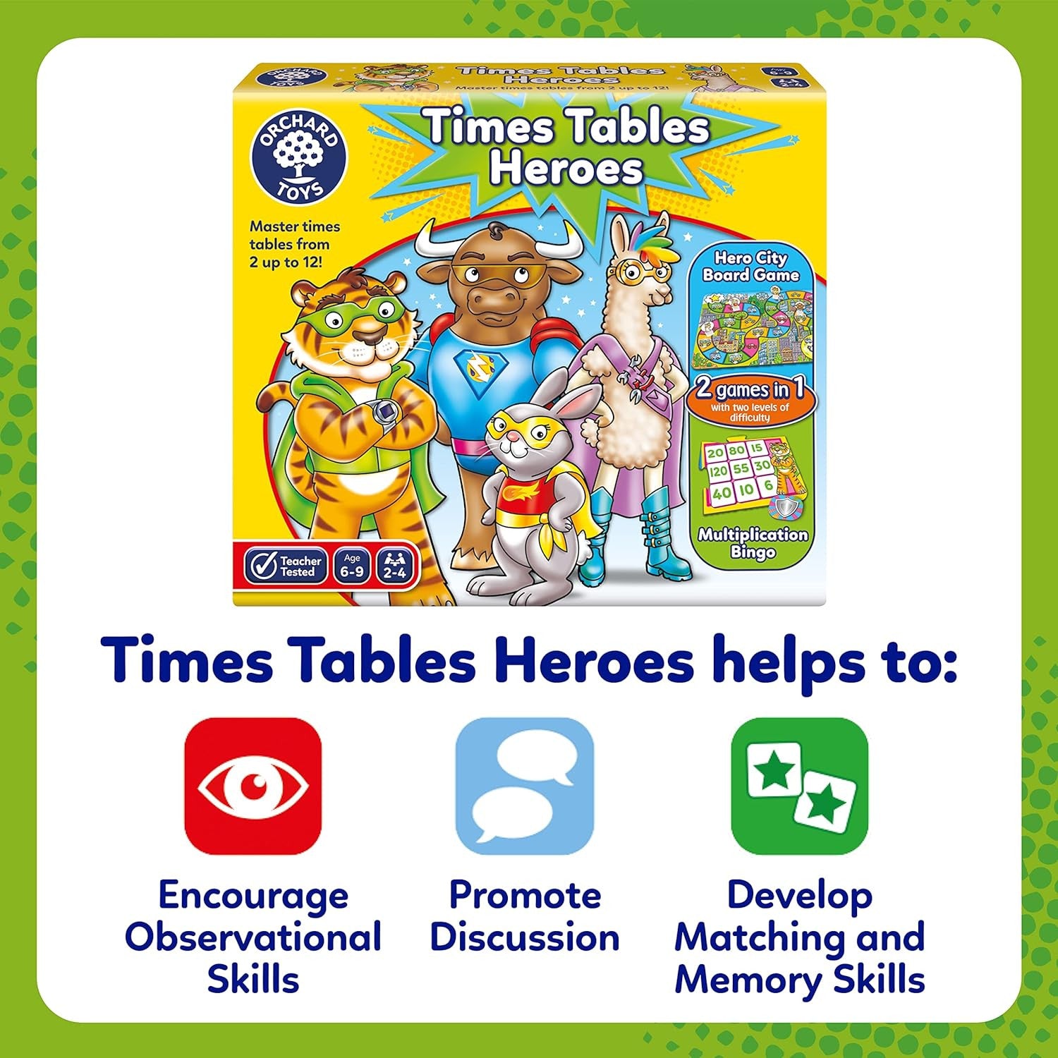 Juego Tablas de Multiplicar Times Tables Heroes - Orchard Toys