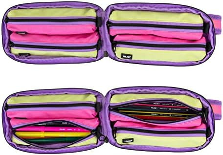 Estuche Multi Ovalado 4 departamentos Sunset Deluxe Collection Rosa y Amarillo - Milán YMI-08872SNY