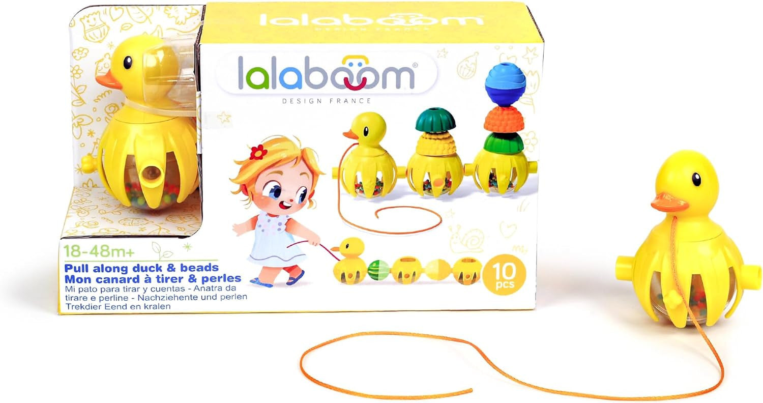 Juego de Motricidad Mi Pato para tirar y cuentas - Lalaboom BL330