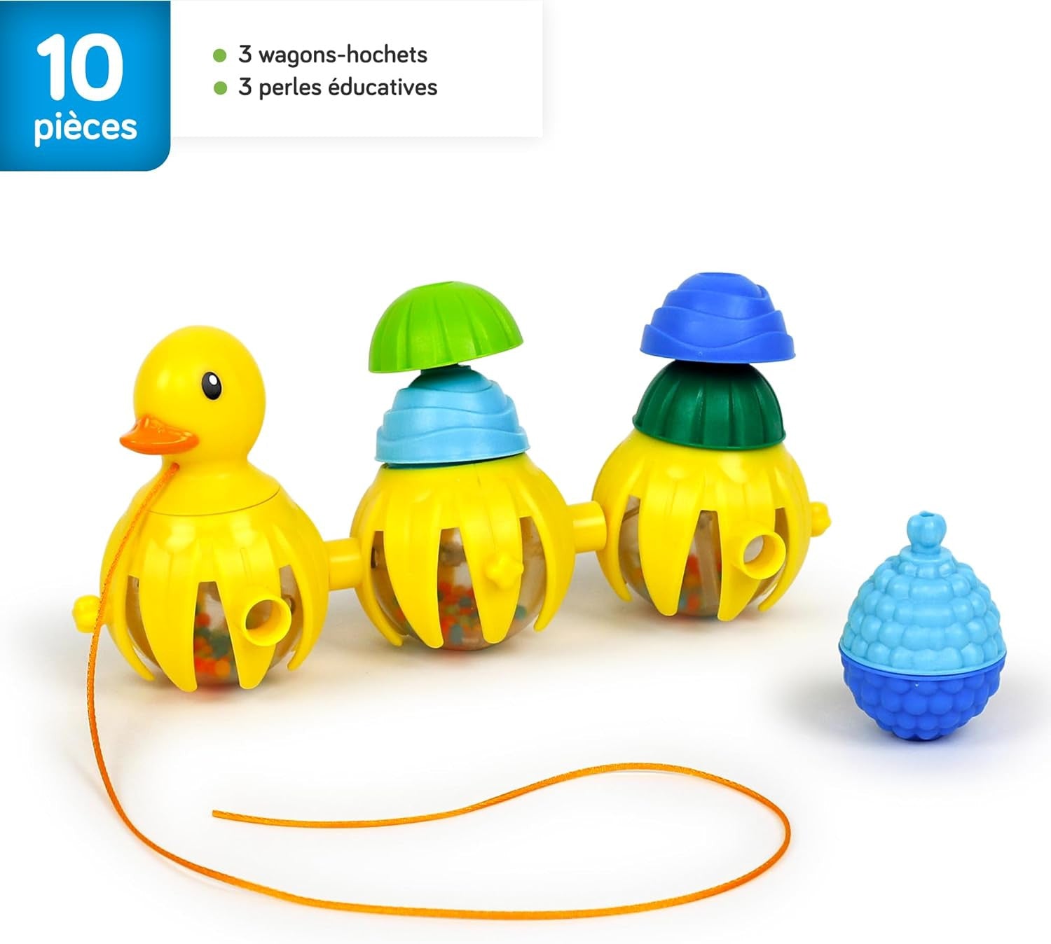 Juego de Motricidad Mi Pato para tirar y cuentas - Lalaboom BL330