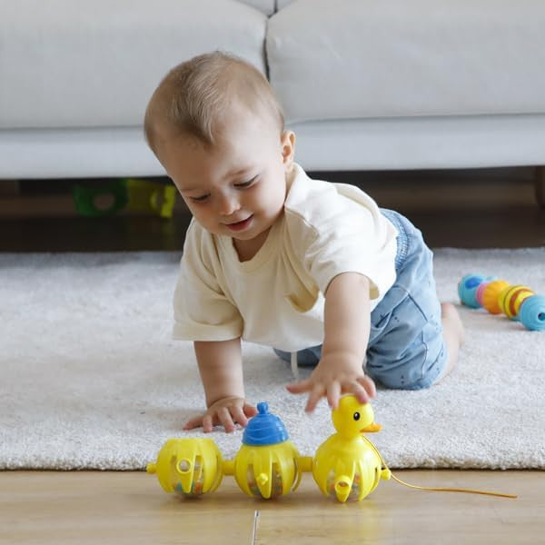 Juego de Motricidad Mi Pato para tirar y cuentas - Lalaboom BL330