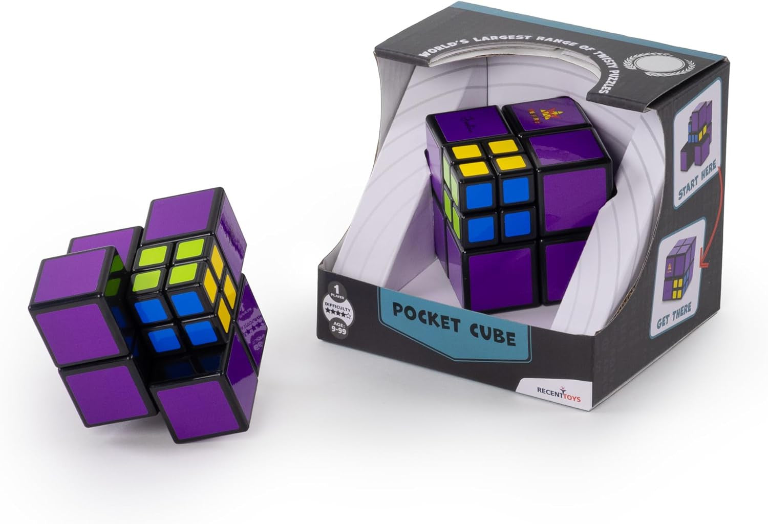 Cubo Rompecabezas Pocket Cube - Recentoys