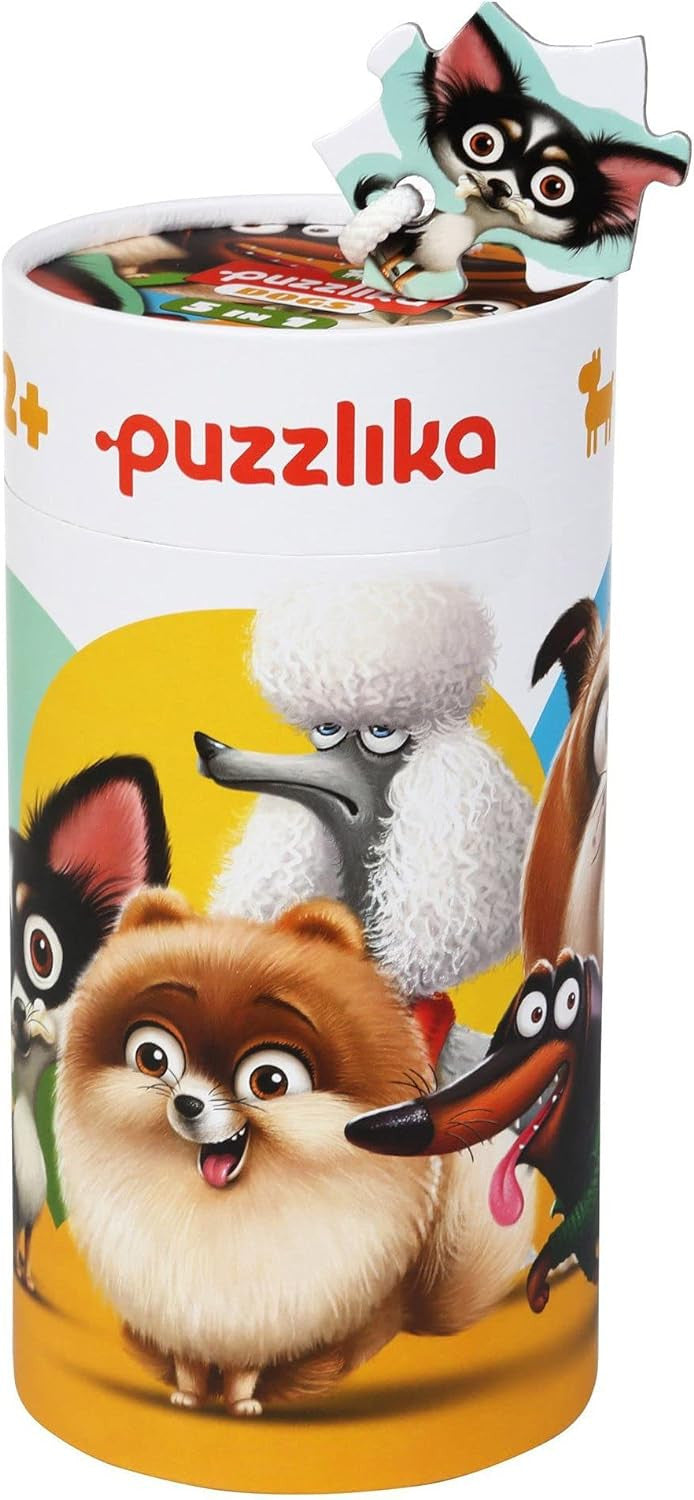 Puzzles 5 en 1 Perros - Cubika 14248