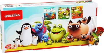 Puzzles 3 en 1 animales favoritos - cubika 12985
